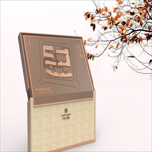 淺析住宅小區(qū)的標識牌的尺寸大小的把握